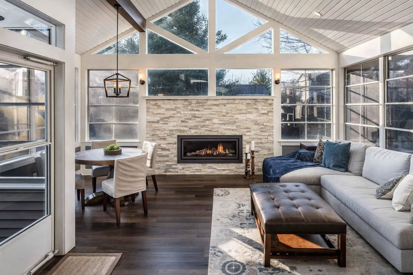 Deck-to-sunroom conversion